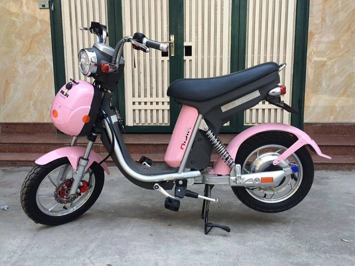 xe đạp điện màu hồng